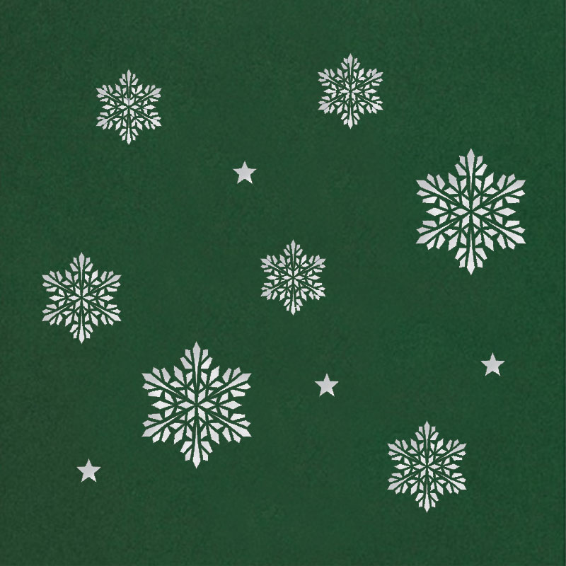 snowflake stars cactus gree