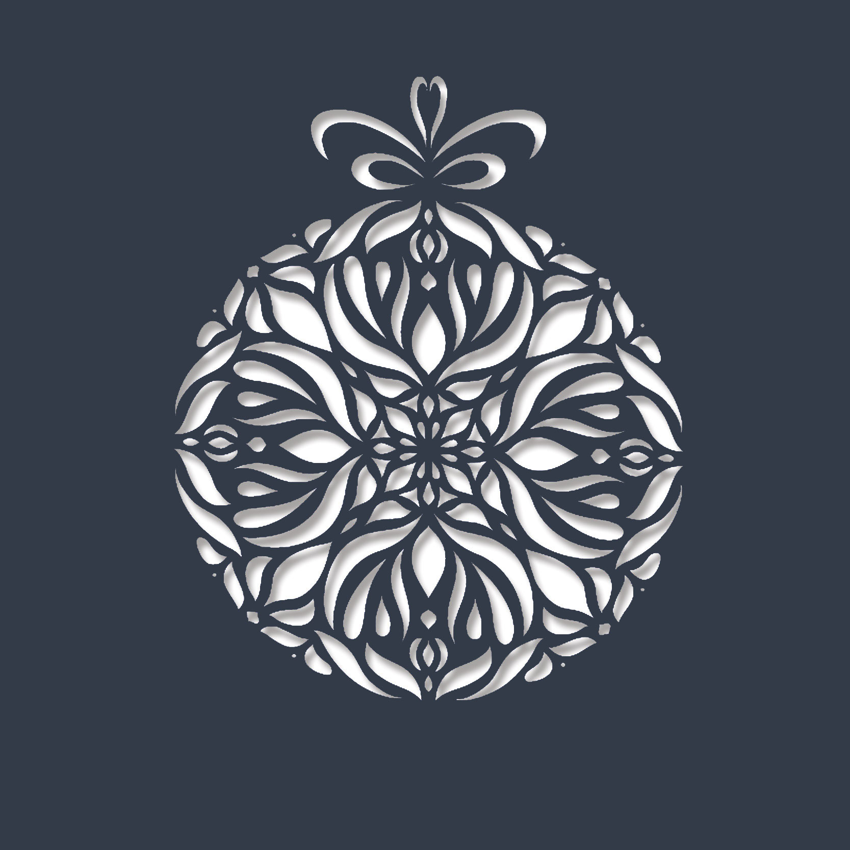 christmas bauble deep blue