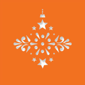 Contemporary Bauble - Deep Orange