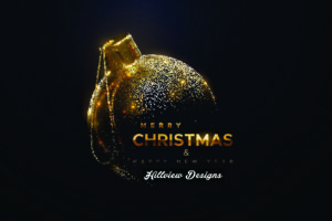 glowing bauble front personalised